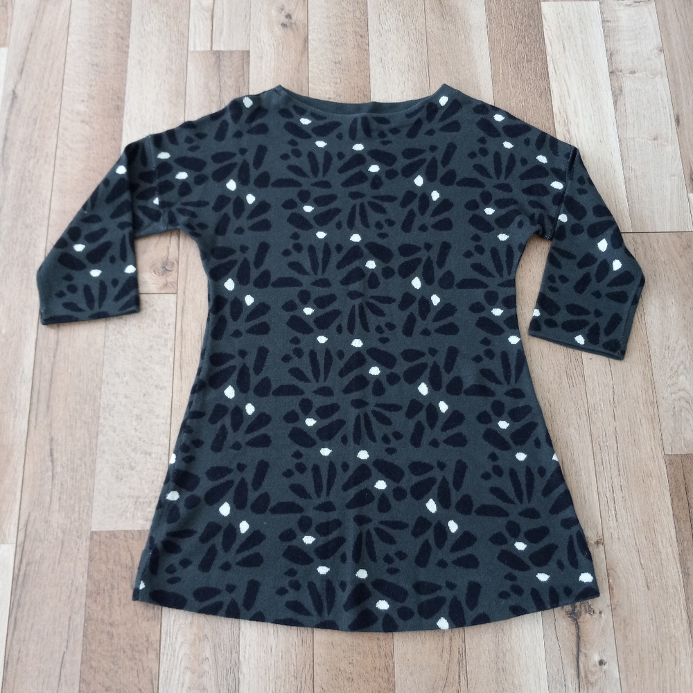 Field Flower Anthropologie Sarina Tunic Floral Sweater Dress